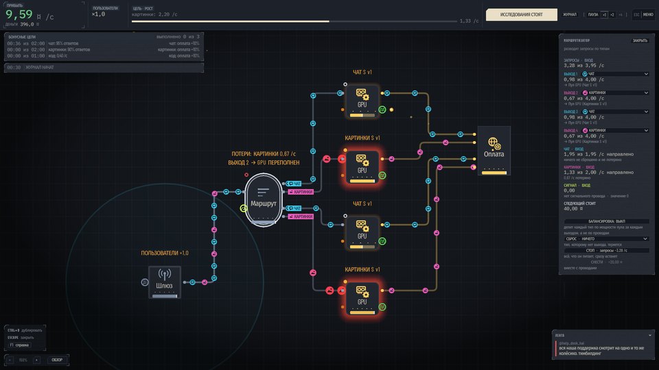 A Router splitting chat and image across four pools